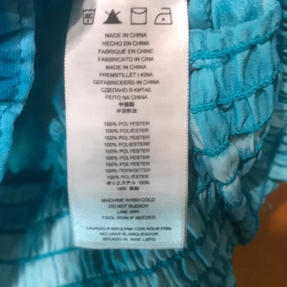 🦋MICHAEL KORS🦋AQUA BLUE TIE DYE BLOUSE🦋 - Picture 8 of 9